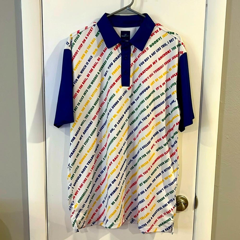 Men’s Golf Polo, Ready Golf, Size Large, Caddyshack Quotes